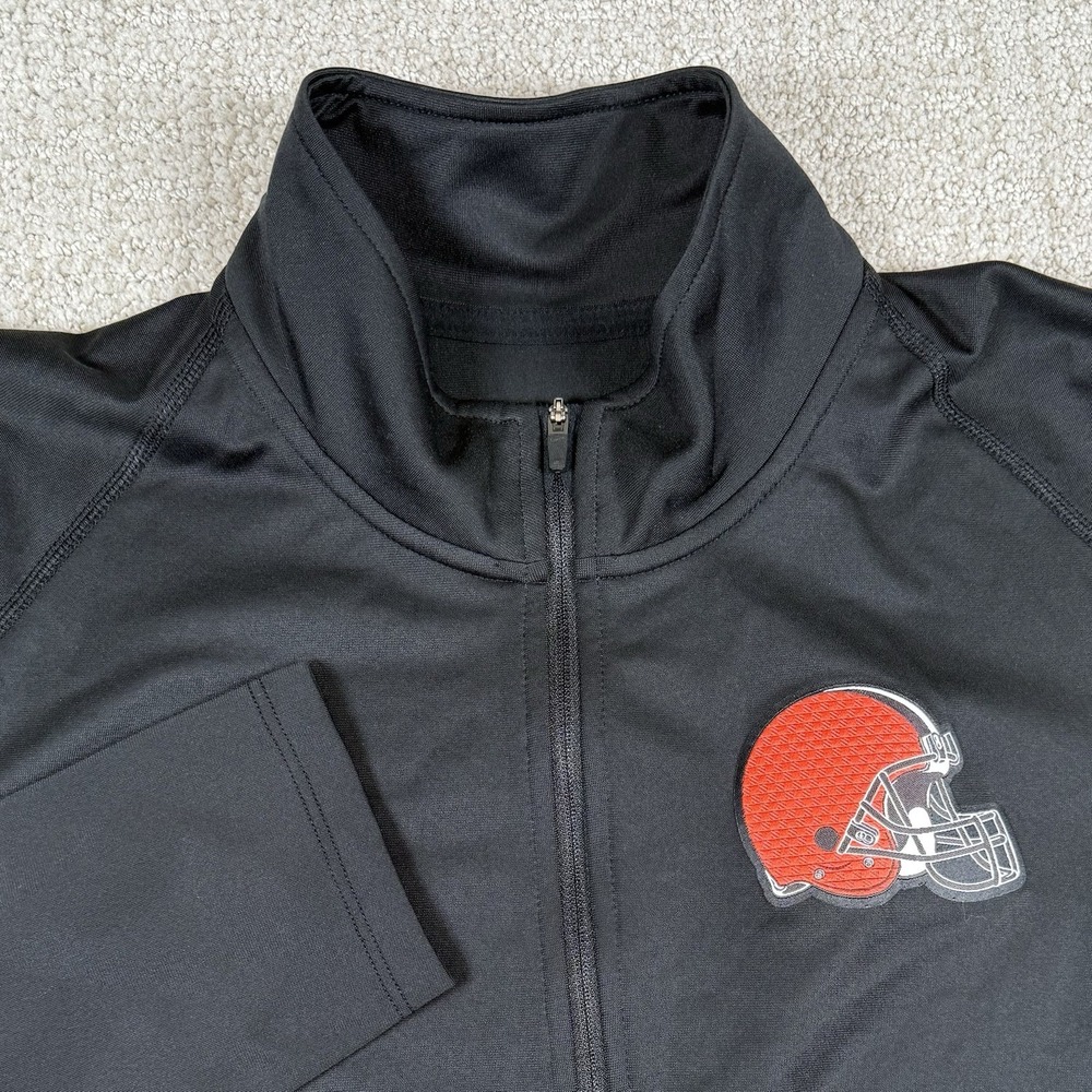 Nike Dri-Fit Mens Small Cleveland Browns Black 1/4 Zip Training Pullover
